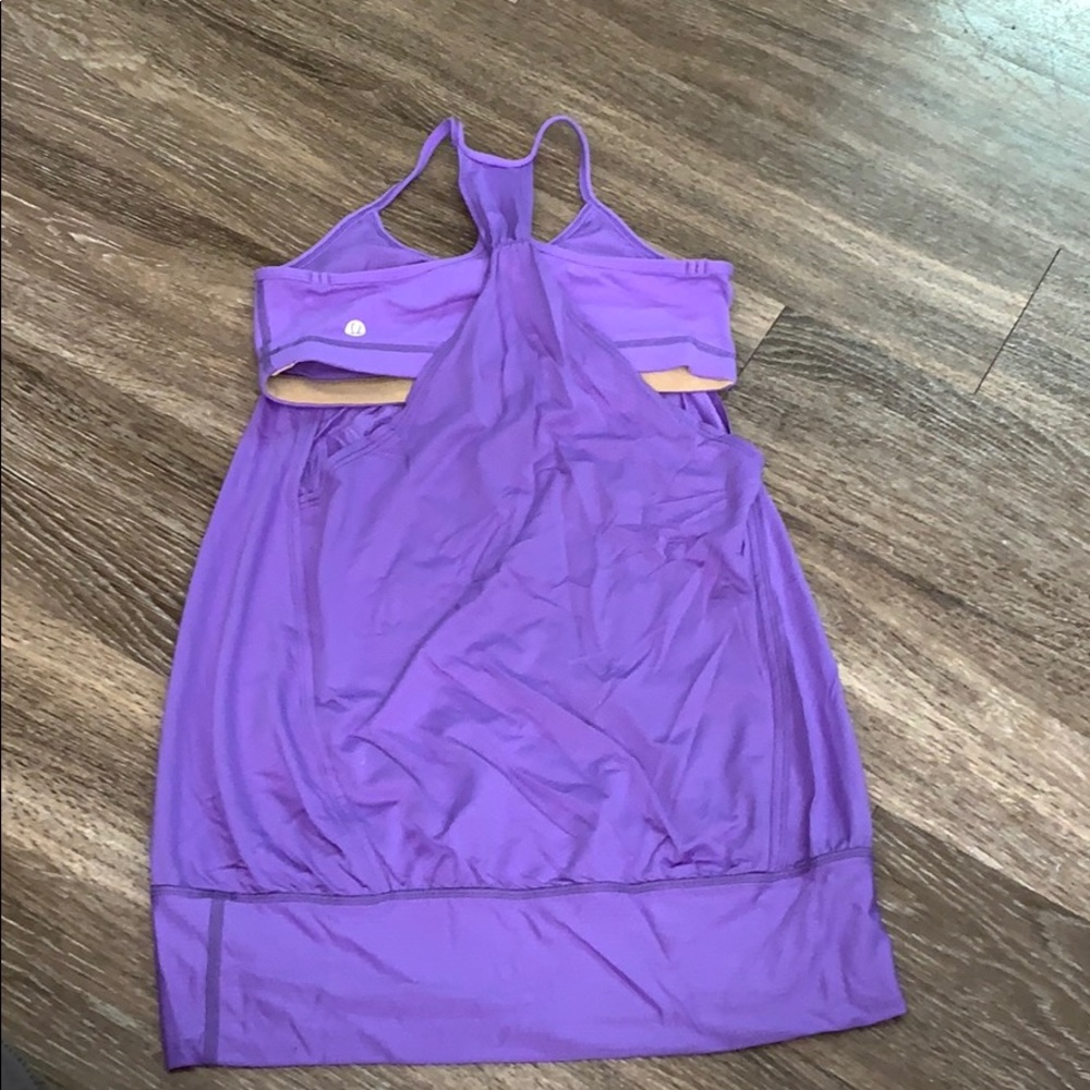 Lululemon built in sports bra exercise top - Picture 2 of 3